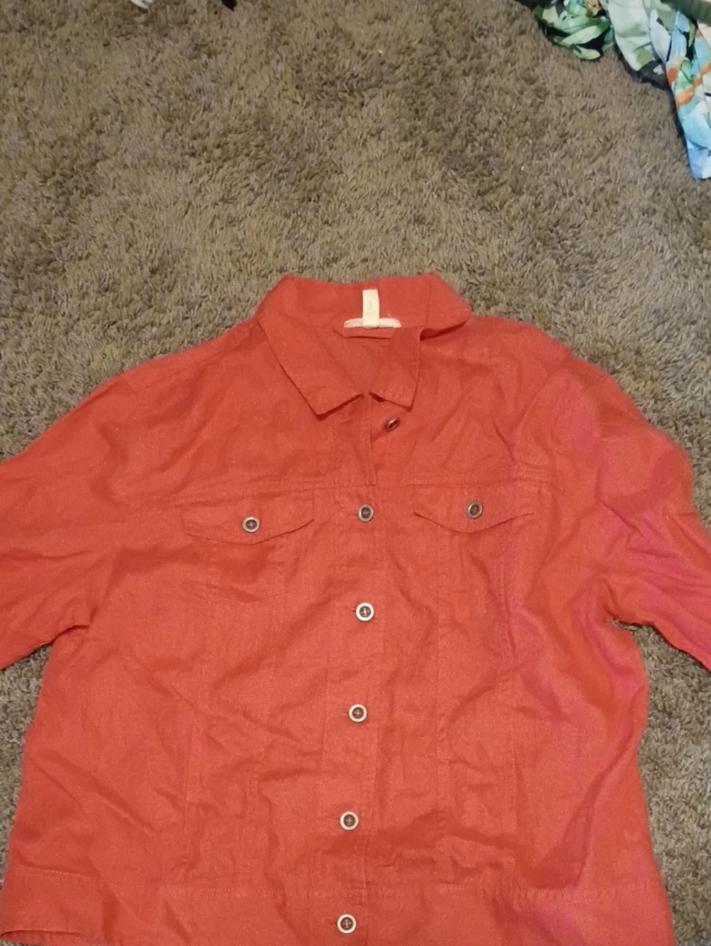 Eileen Fisher Coral Button-Front Casual Jacket